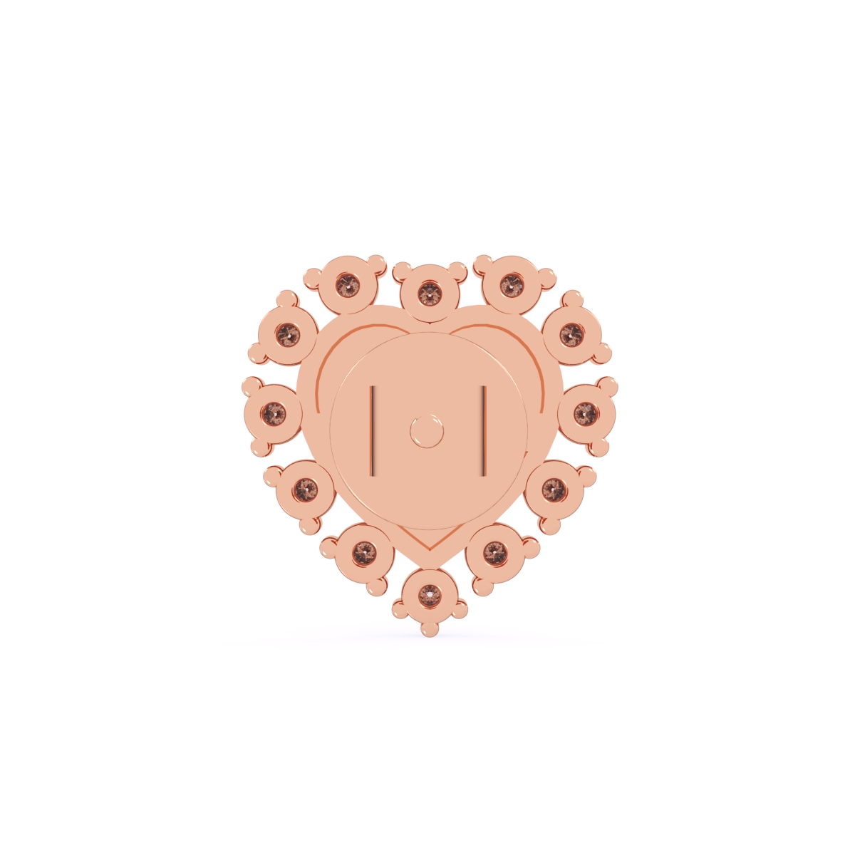 Lovely Heart Halo Diamond Earrings For Her